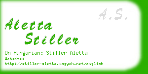 aletta stiller business card